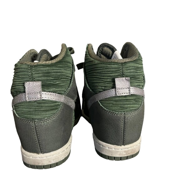 Nike Dunk Sky Hi Wedge Sneakers Green 5.5 - Picture 7 of 8